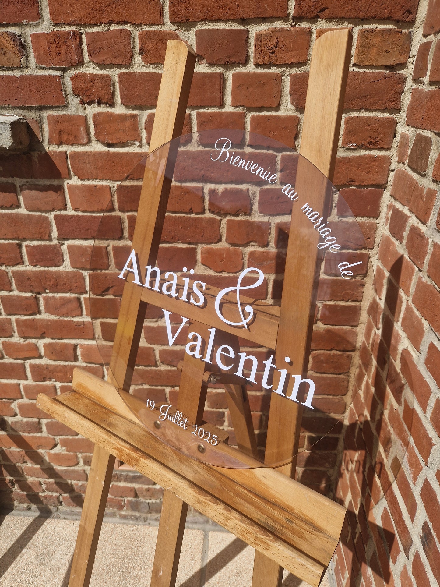 Panneau d'accueil rond