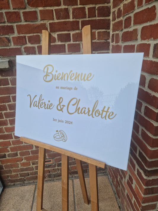 Panneau d'accueil horizontale